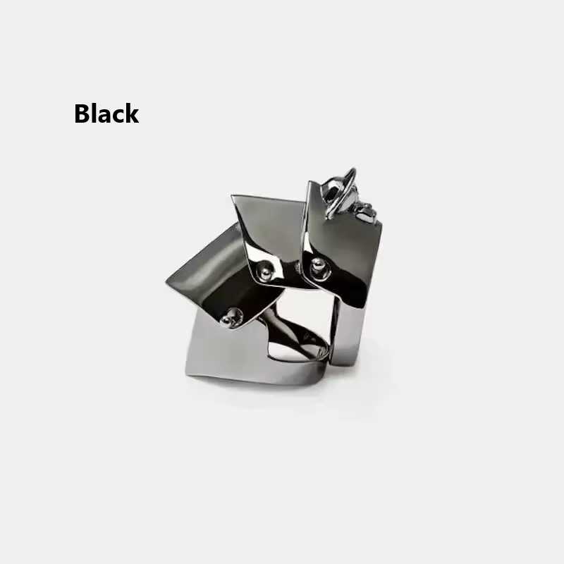 Black NANA Armour Ring with dark armour-style finish