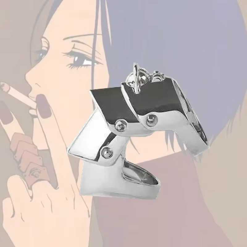 NANA Armour Ring displayed from side angle showing the armour-style profile